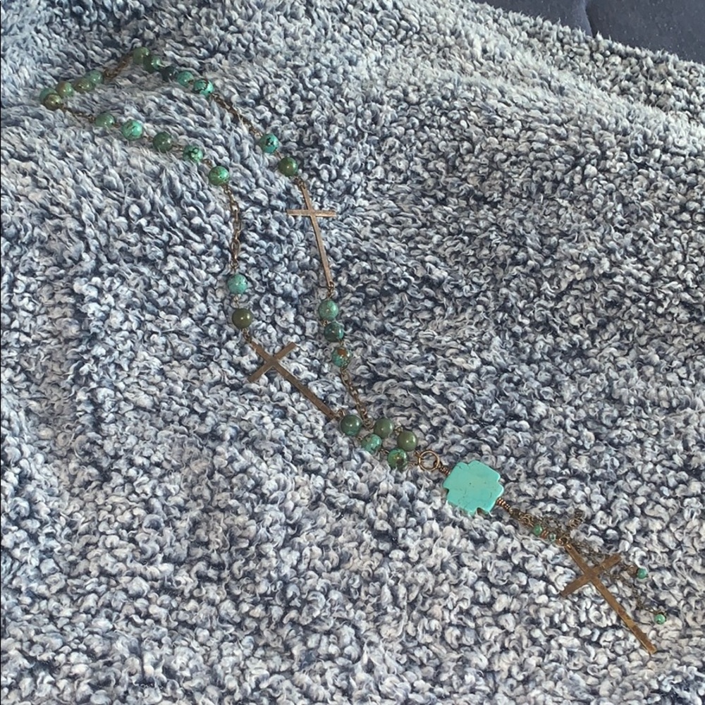 Turquoise Cross Necklace